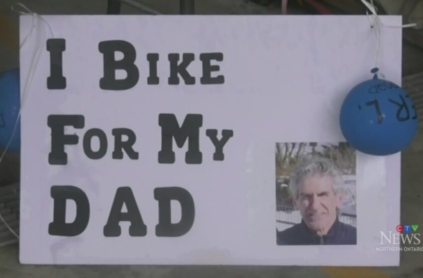  دوچرخه‌سواری زنی از ساکنان نورثرن آنتاریو برای بزرگداشت پدرش