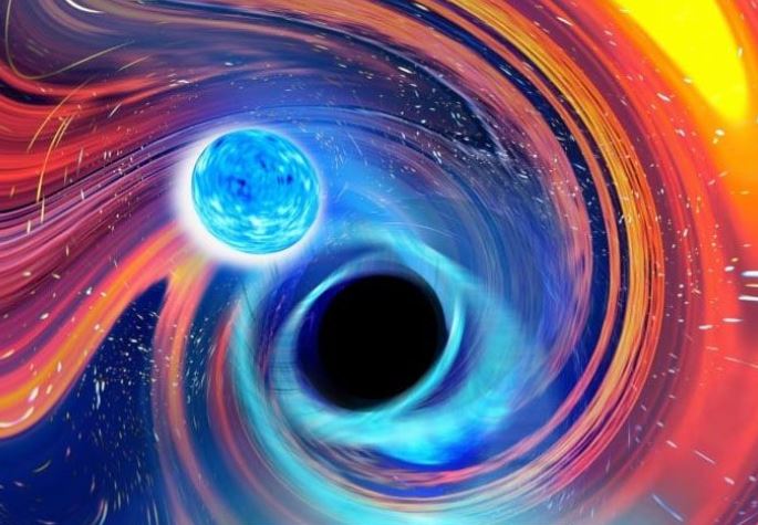  بلعیده شدن ستاره‌ای نوترونی توسط یک سیاه چاله‌ در برابر دیدگان ستاره شناسان